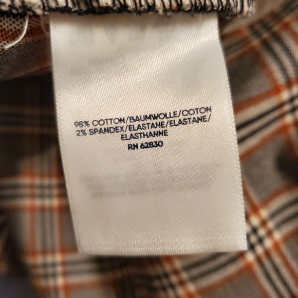 Lands End | Plaid Pull-on Trouser Pant Mid Rise Slim Leg Size 14 - Picture 6 of 7